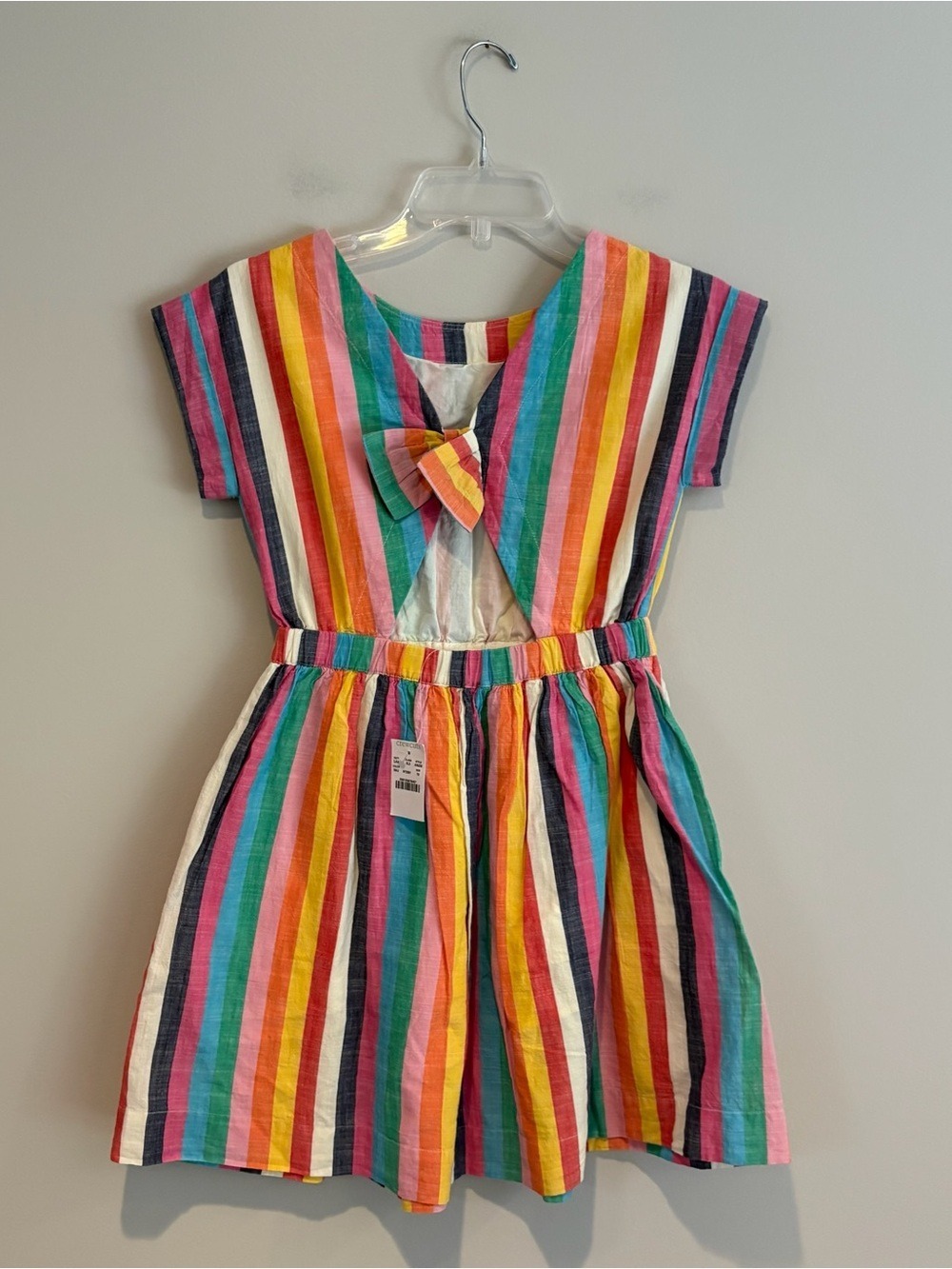 Crewcuts Bright Multi-Stripe Cotton Dress Size 10 NWT - Picture 2 of 6